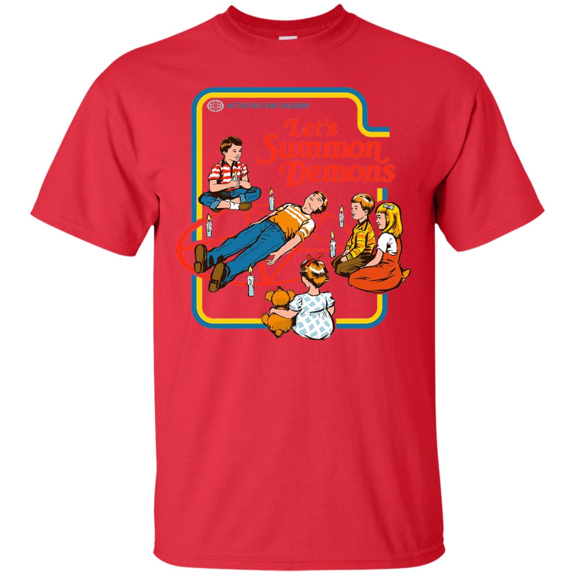 Let's Summon Demons Activities For Children Summon Satan T-shirt Red