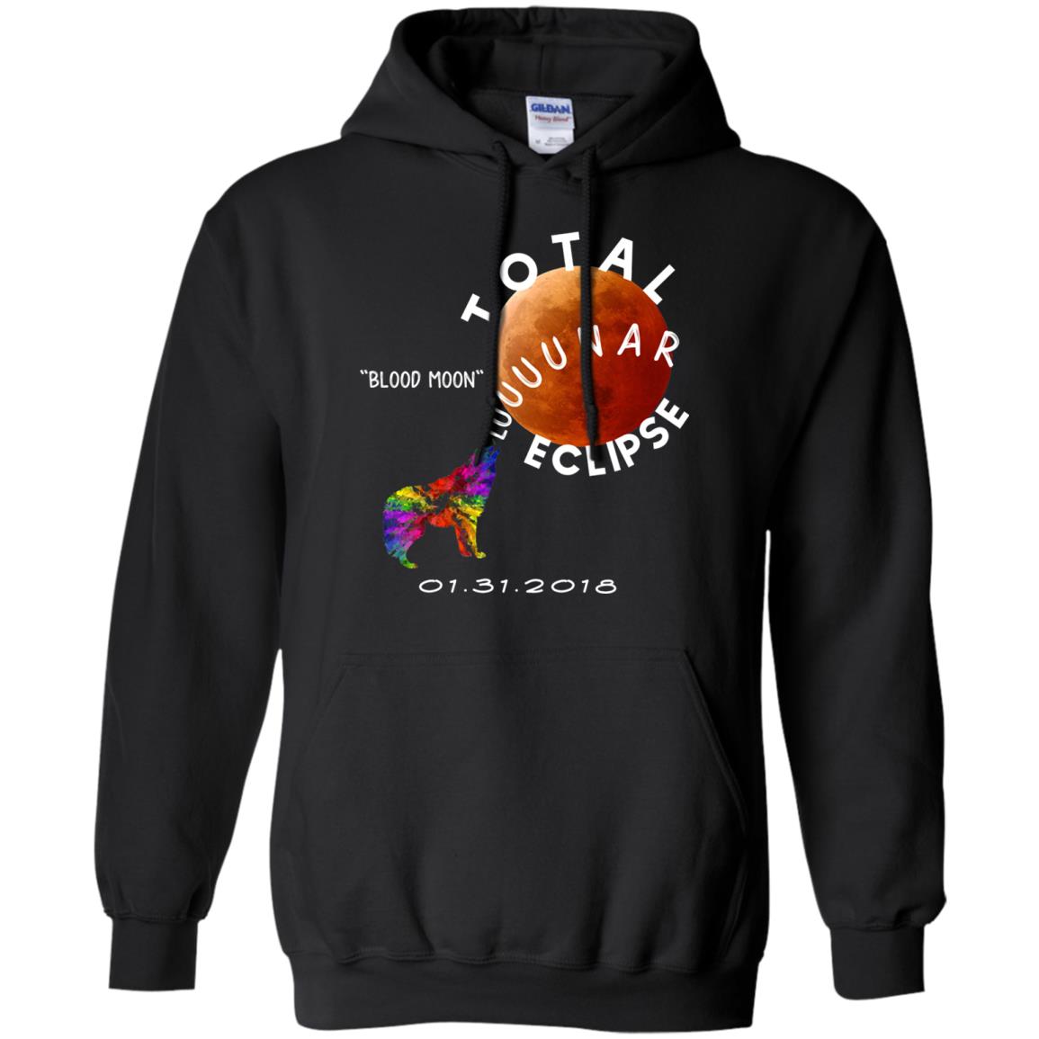 Best Total Lunar Eclipse Shirt 2018 Blood Moon T-shirt Black