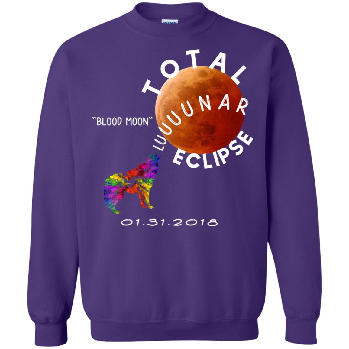 Best Total Lunar Eclipse Shirt 2018 Blood Moon T-shirt Purple