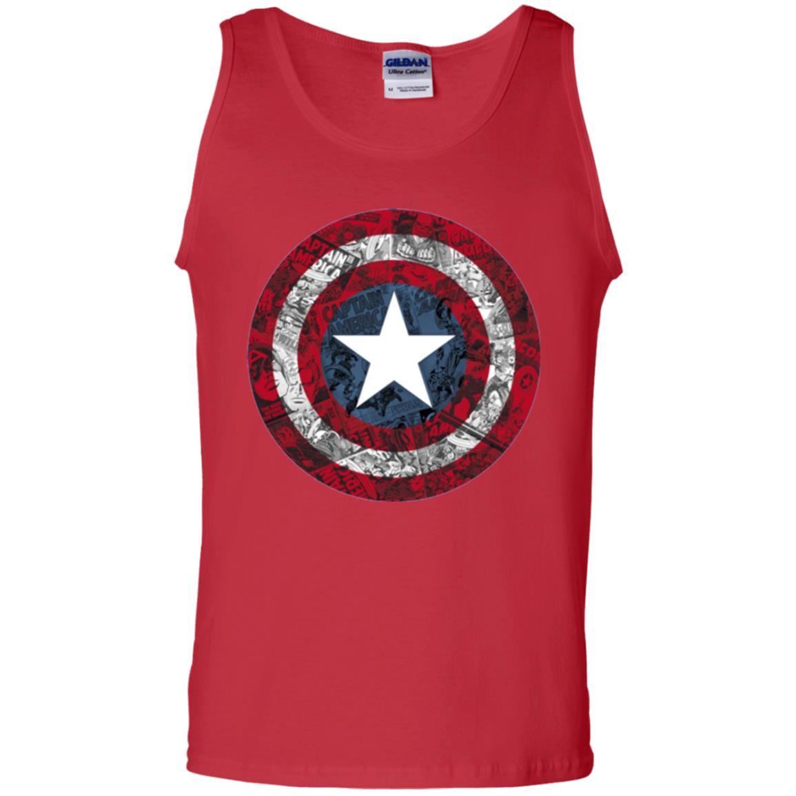 Film T-shirt Captain America Avengers Shield Comic Graphic Red