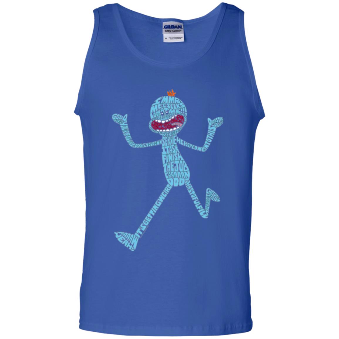 Cartoon T-shirt It_s Mr. Meeseeks Typography Royal