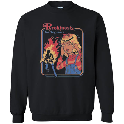 Sarcastic T-shirt Pyrokinesis For Beginners Black
