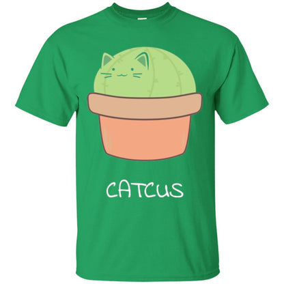 Cat Lovers T-shirt Catcus Irish Green