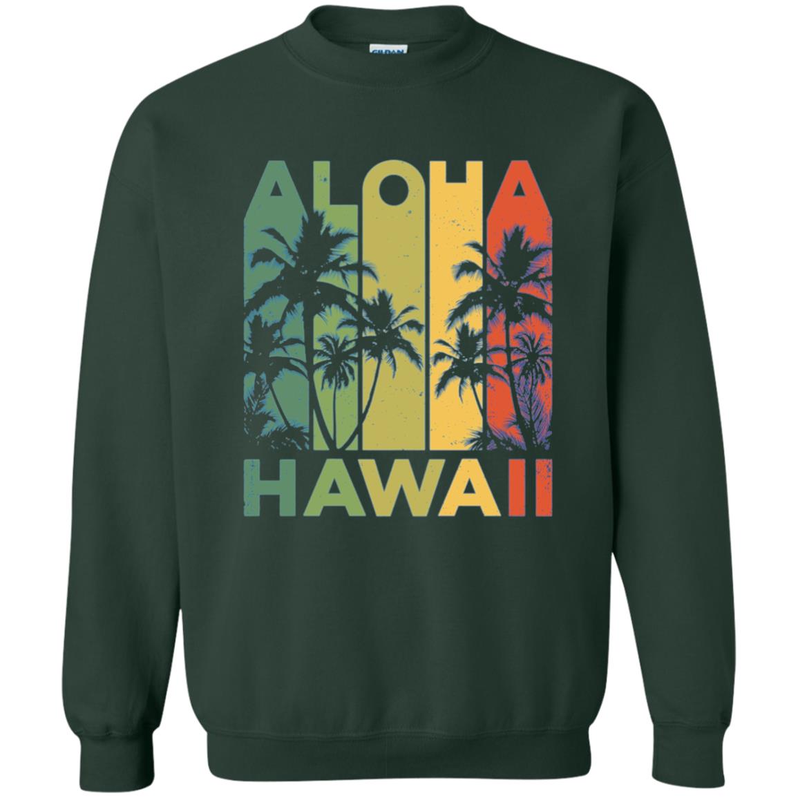 Vintage Hawaiian Islands Tee Hawaii Aloha State T-shirt Forest Green