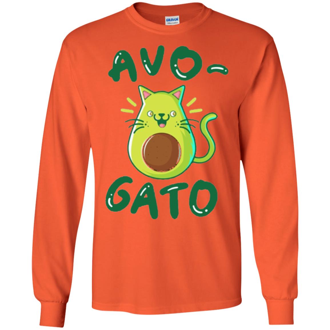 Cat Lovers T-shirt Avocado Avogato Orange