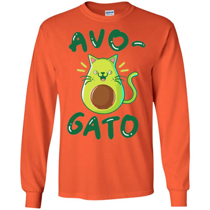 Cat Lovers T-shirt Avocado Avogato Orange