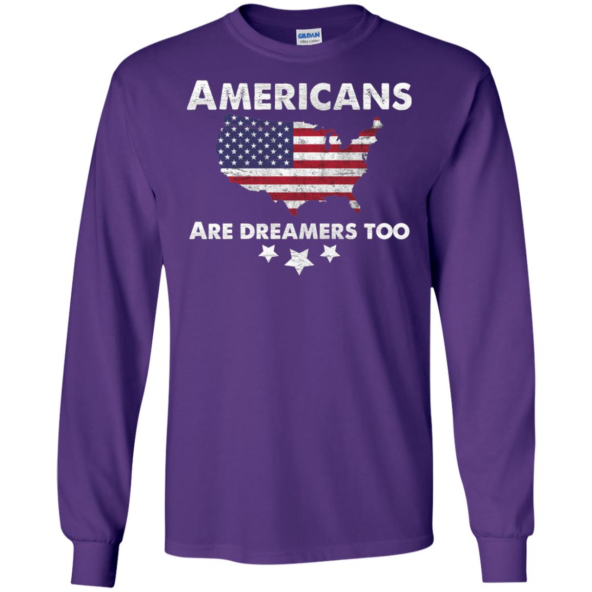 Anti Trump T-shirt Americans Are Dreamers Too Purple