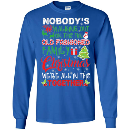 Christmas T-shirt We_re All In This Together Royal