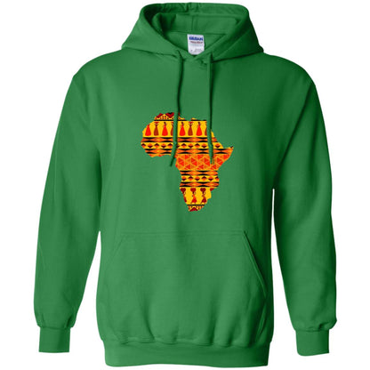 African Pride Ankara Tribal Pattern T-shirt Irish Green
