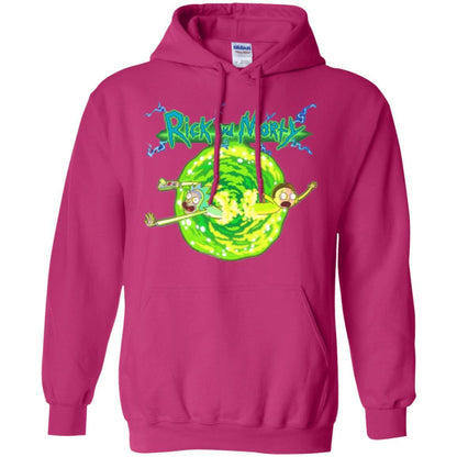 Rick Morty T-shirt Portal Glow Lightning Logo Heliconia
