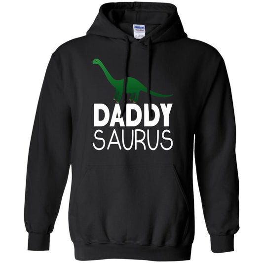 Daddy Saurus Dinosaur Matching Daddy T-shirt Black