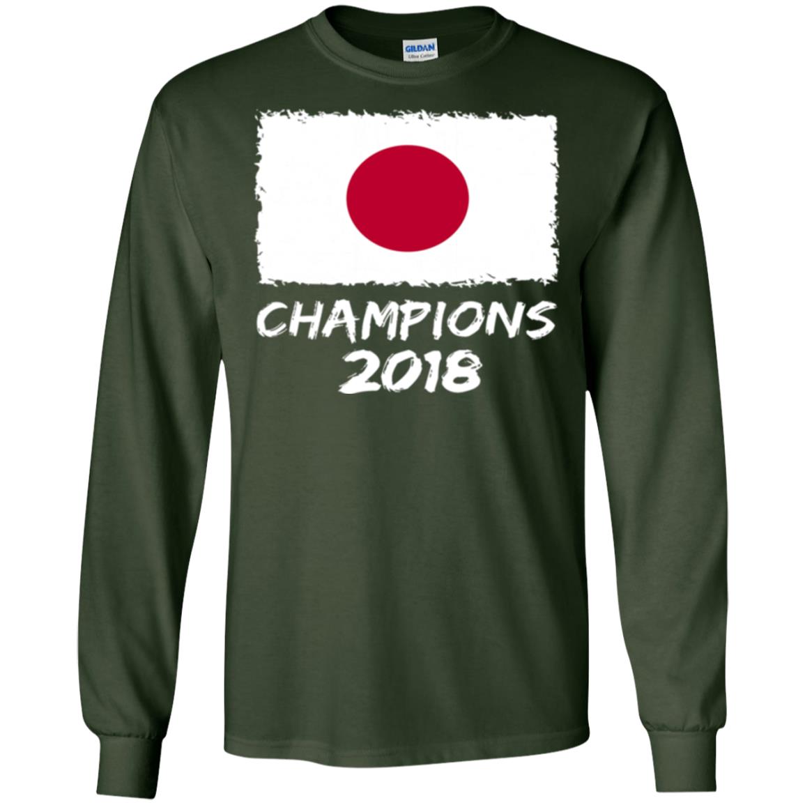 Football Lover T-shirt Japan Champions 2018 T-shirt Forest Green