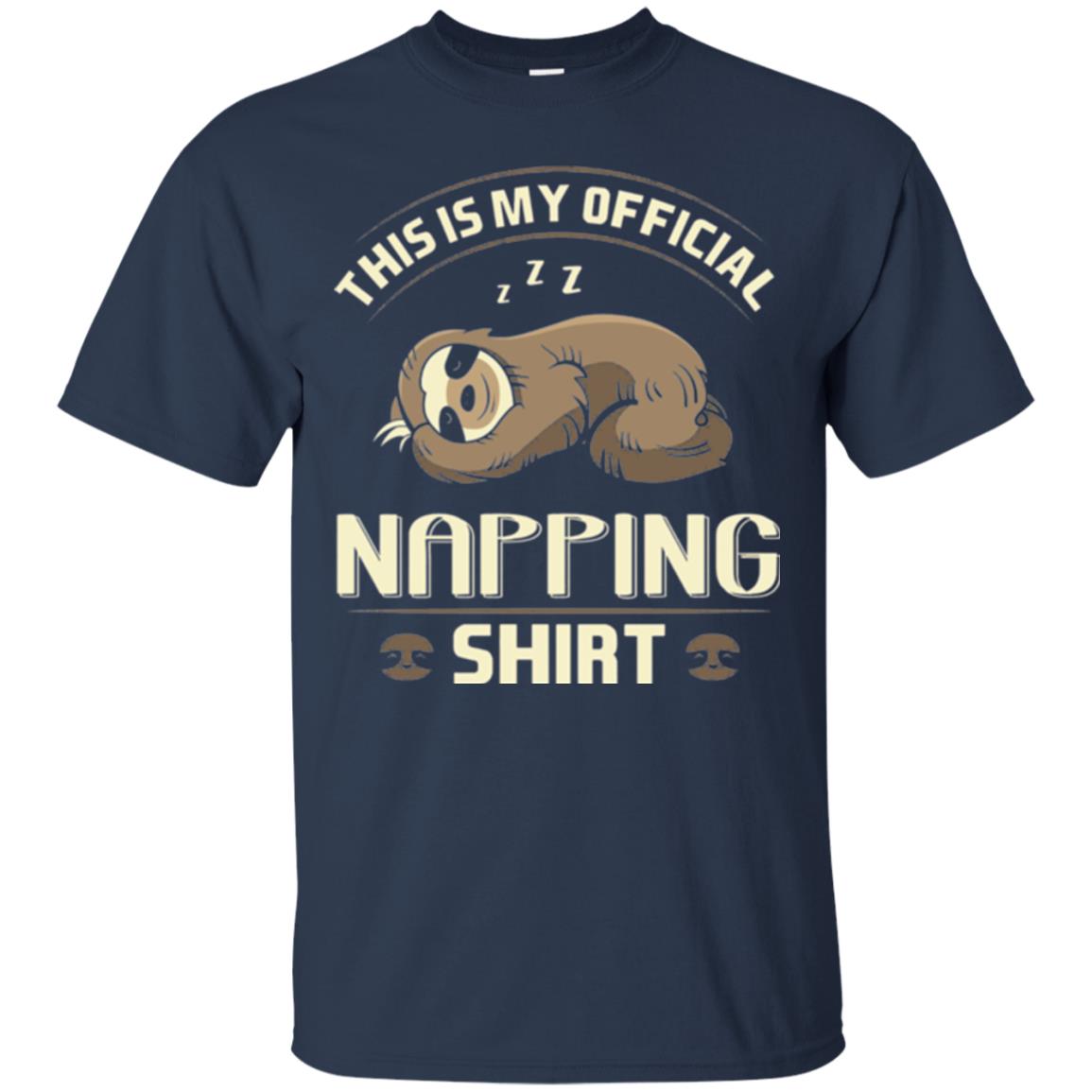 Lazy Baby Sloth My Official Napping T-shirt Navy