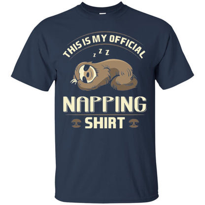 Lazy Baby Sloth My Official Napping T-shirt Navy