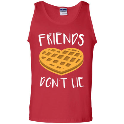 Funny Waffle T-shirt Friends Don_t Lie Red