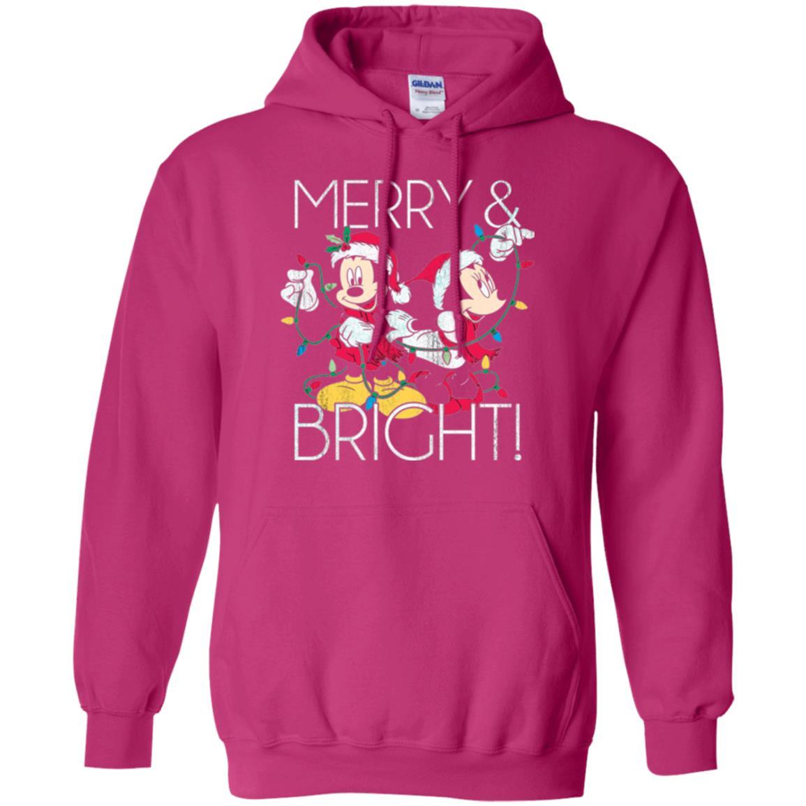 Disney Mickey Mouse T-shirt Merry And Bright Christmas Heliconia