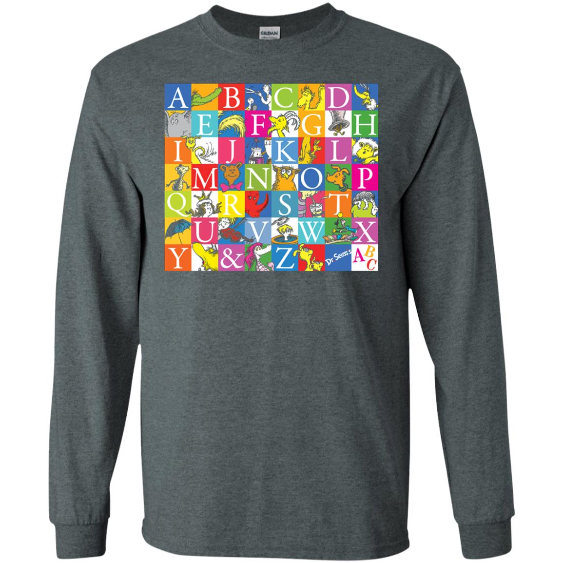 Dr. Seuss A To Z Gift Shirt For Funny Man Dark Heather