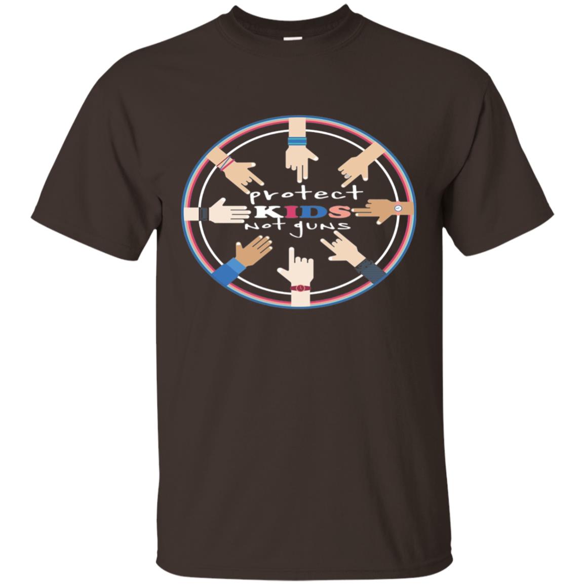 Gun Control Shirt Protect Kids Not Gun Dark Chocolate