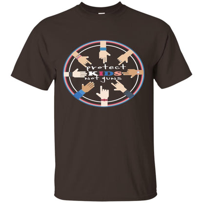 Gun Control Shirt Protect Kids Not Gun Dark Chocolate