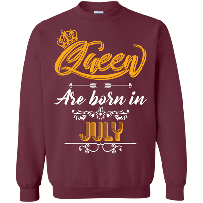 Brithday T-Shirt Queen Are Born In July Maroon