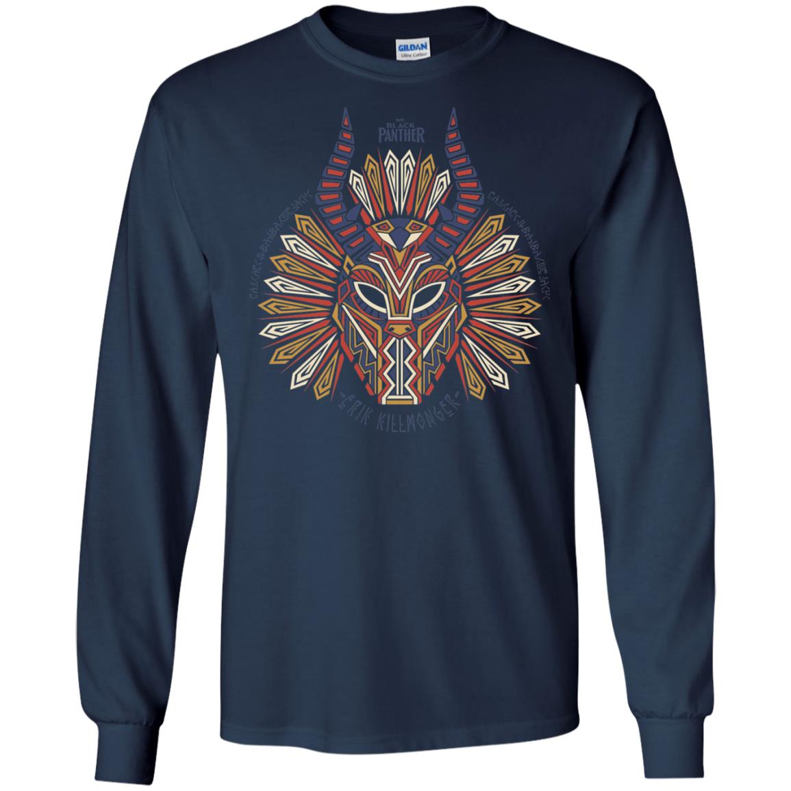 Black Panther Movie Geo Killmonger Movie Lover T-shirt Navy