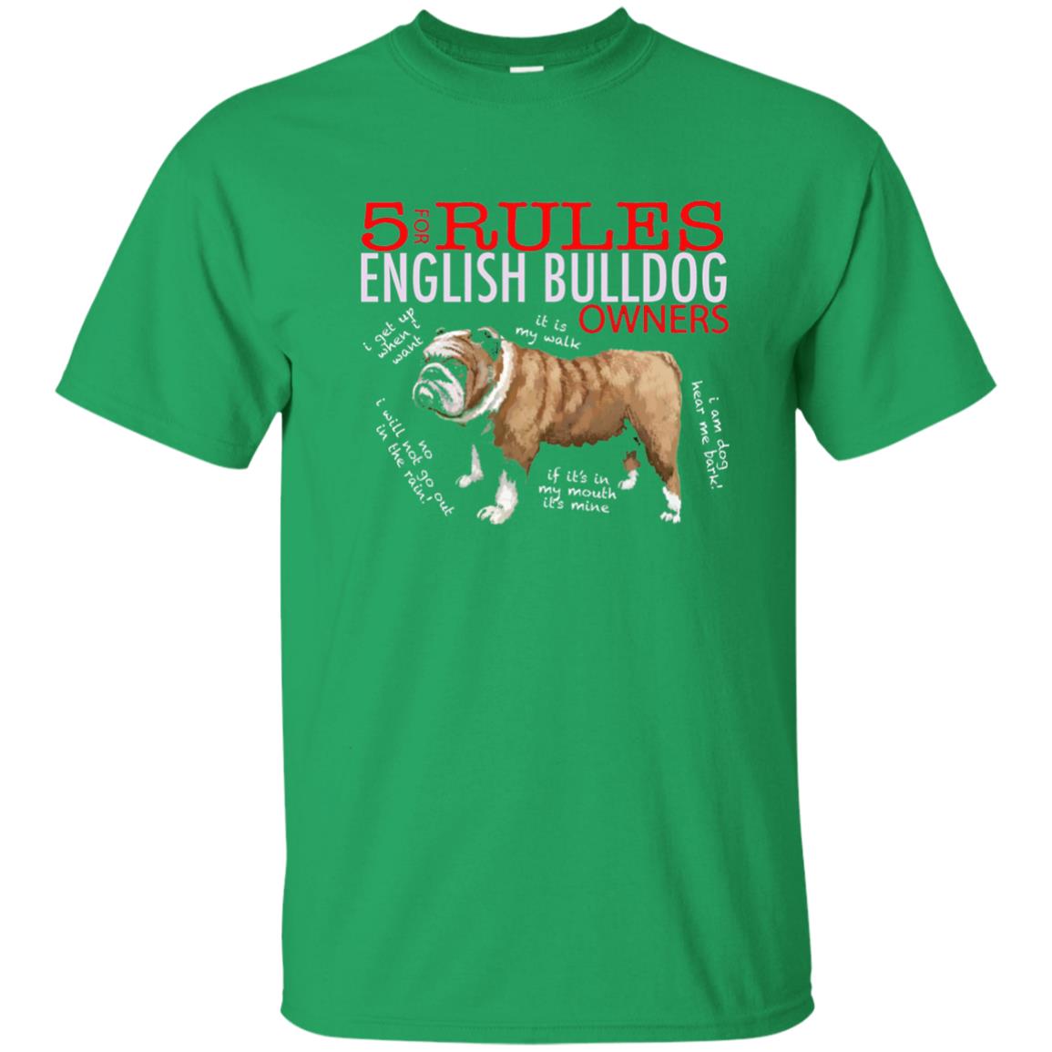5 Rules For English Bulldog Owners Dog Lover Shirt Irish Green