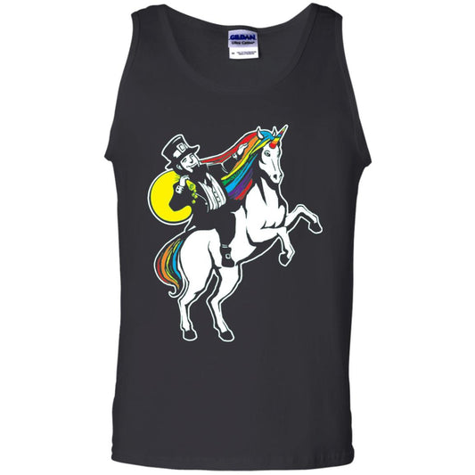 Lepricorn Leprechaun Riding Unicorn St Patrick_s Day T-shirt Black