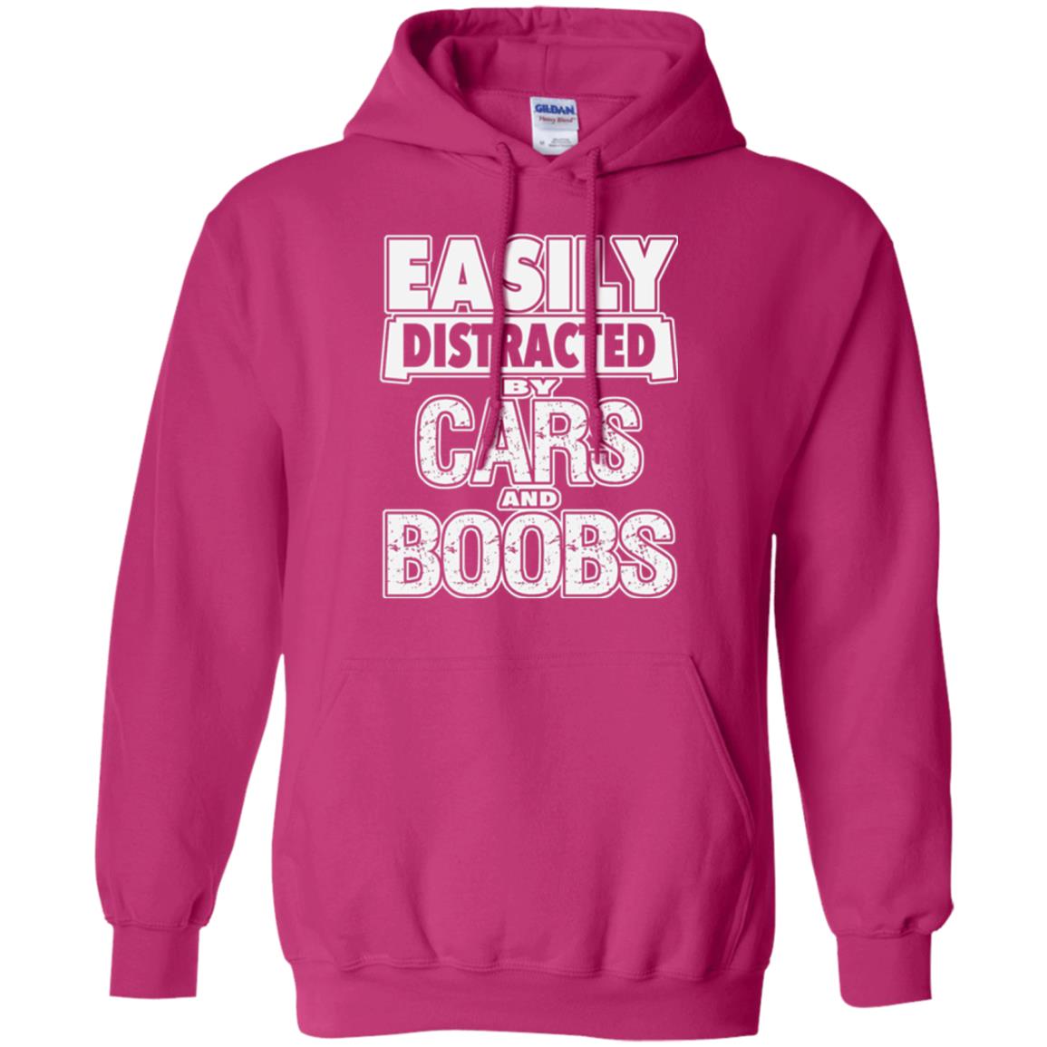 Car Lover T-shirt Easily Distracted By Cars And Boobs Heliconia