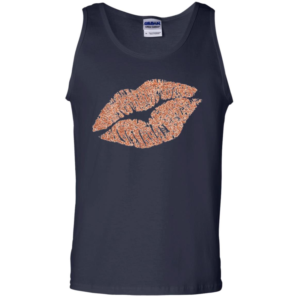 Rose Gold Lipstick Kiss Shirt Navy