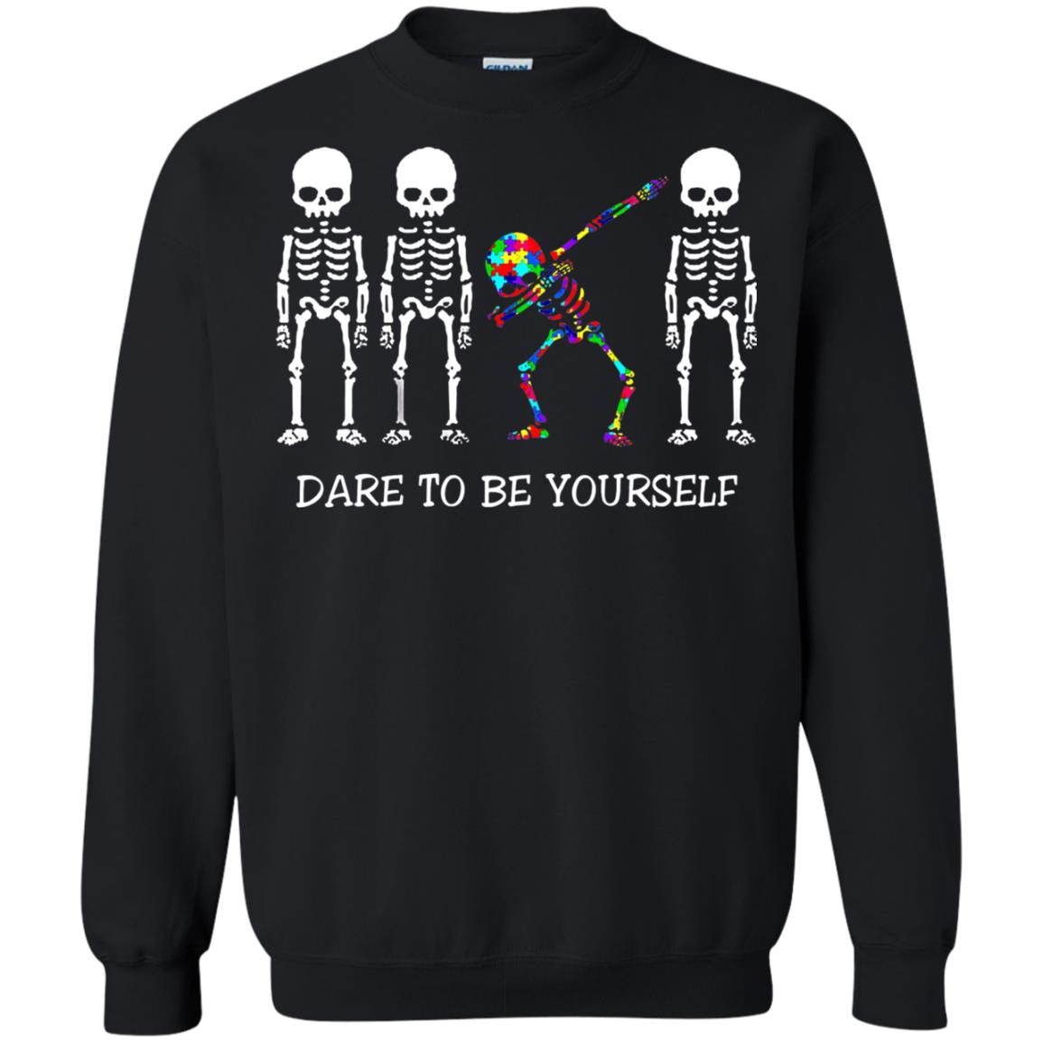 Dare To Be Yourself Autism Awareness T-shirt Black