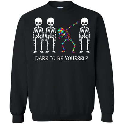 Dare To Be Yourself Autism Awareness T-shirt Black