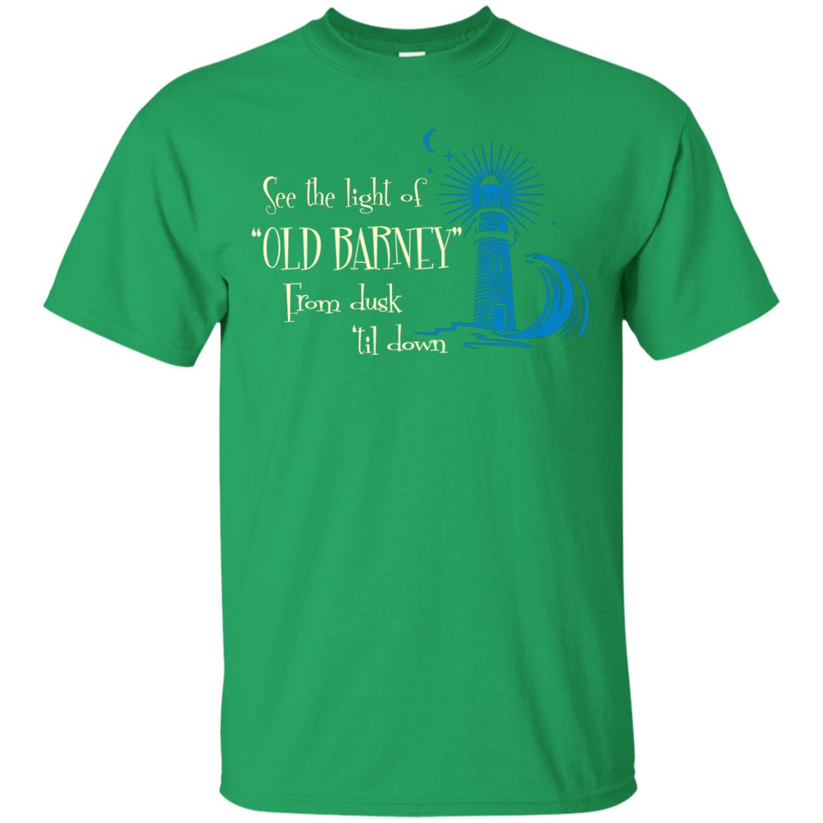 Lighthouse T-shirt See The Light Of Old Barney From Dusk Til Down Irish Green
