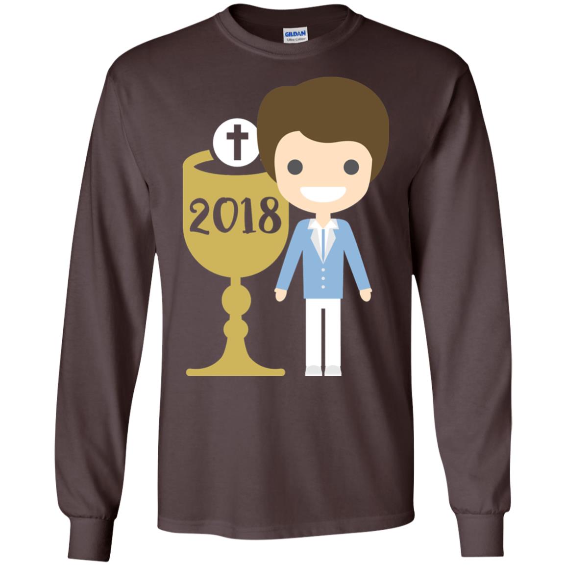 First Communion 2018 1st Holy Communion Shirt Dark Chocolate