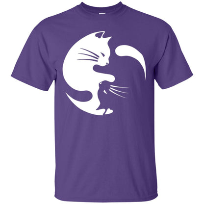 Ying Yang Cat T-shirt Purple