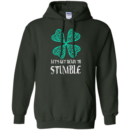 Stain Patrick's Day T-shirt Let's Get Ready To Stumble Forest Green
