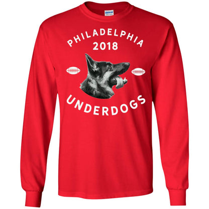 Dog Lover T-shirt Philly Philadelphia Underdogs 2018 Game Day Red