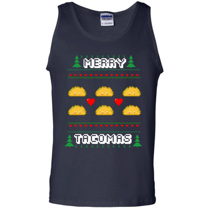 Merry Tacomas X-mas Gift Shirt For Taco Lovers Navy