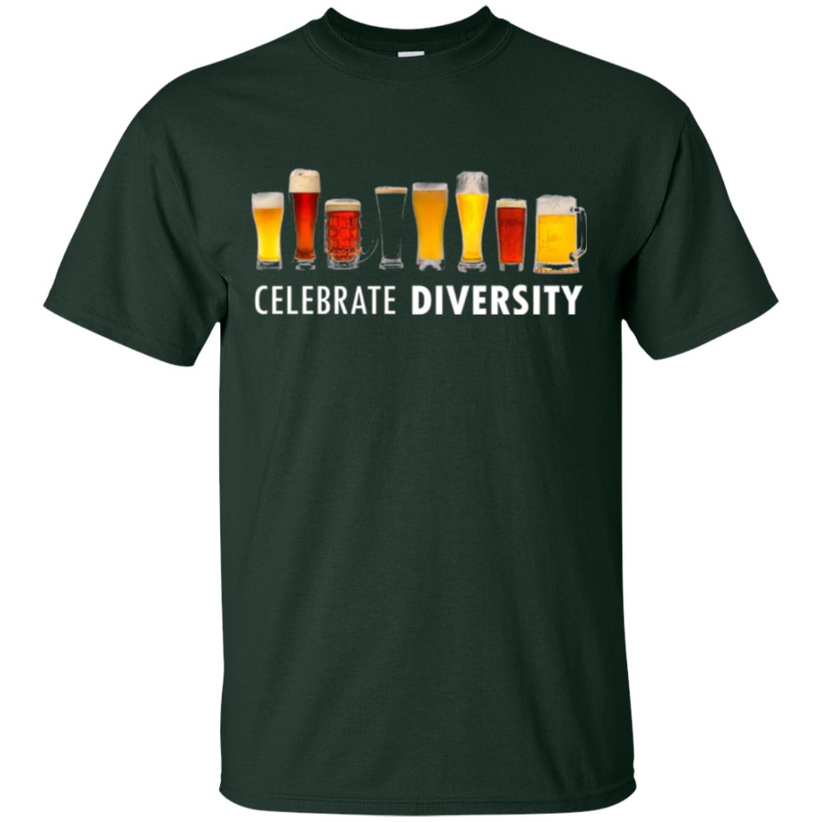 Beer Lovers T-shirt Celebrate Diversity Forest Green