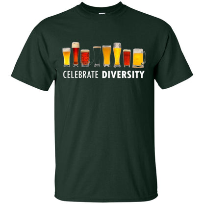 Beer Lovers T-shirt Celebrate Diversity Forest Green