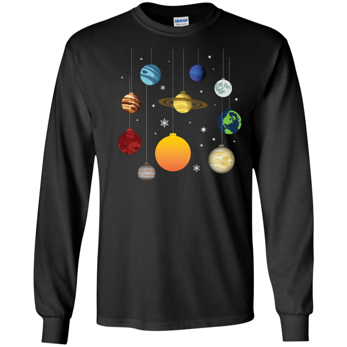Christmas T-shirt Joy To Universe Christmas Black
