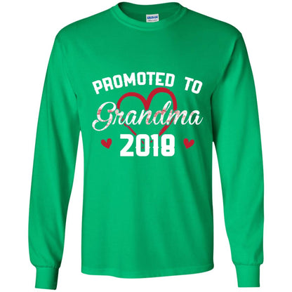Promoted To Grandma 2018 Love Grandmas Mothers Day T-shirt Irish Green