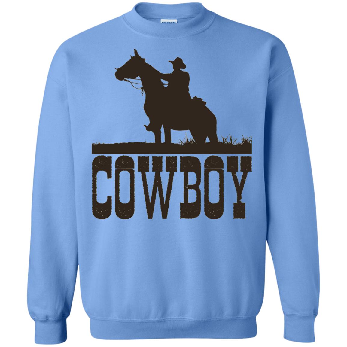 Horse Rider Western Cowboy T-shirt Carolina Blue