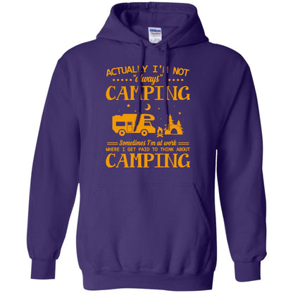 Actually I_m Not Always Camping Camper T-shirt Purple