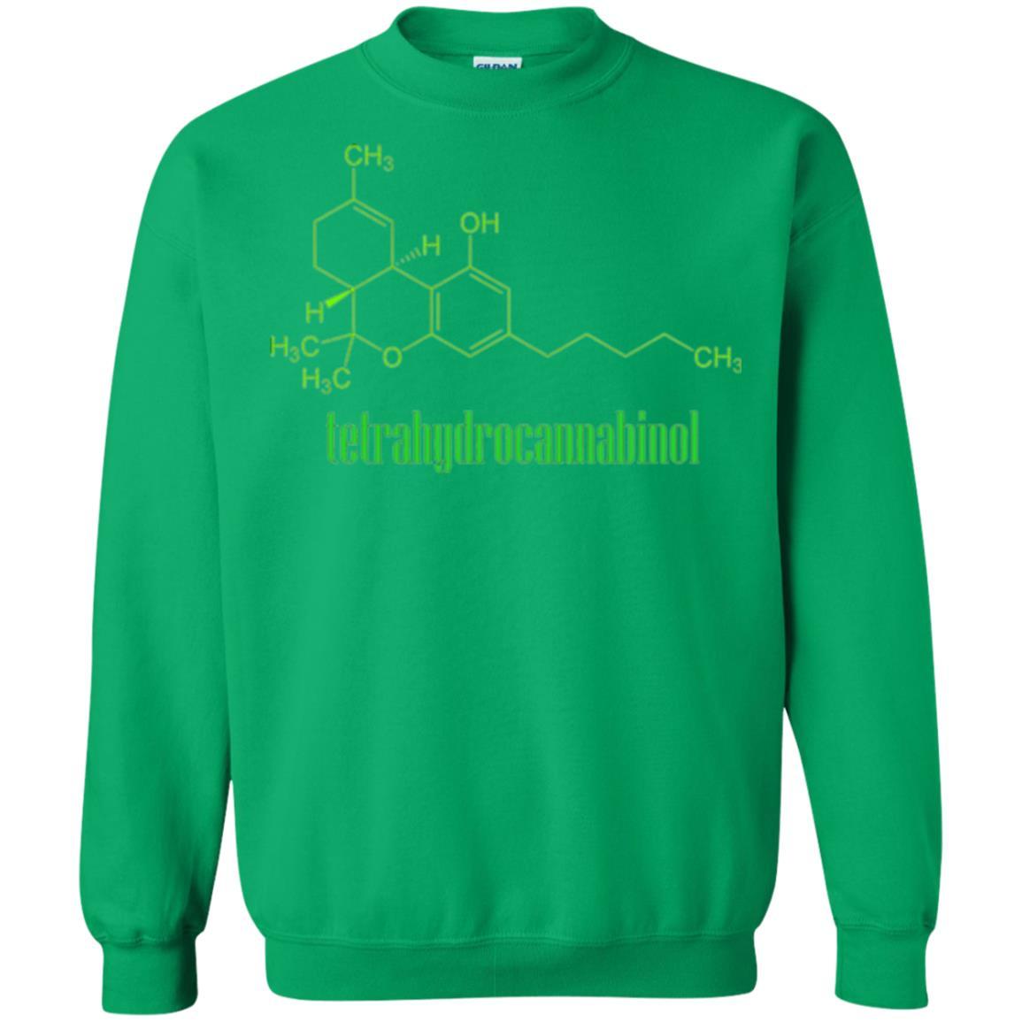 Canabis Molecule T-shirt Tetrahydrocannabinol Thc Irish Green