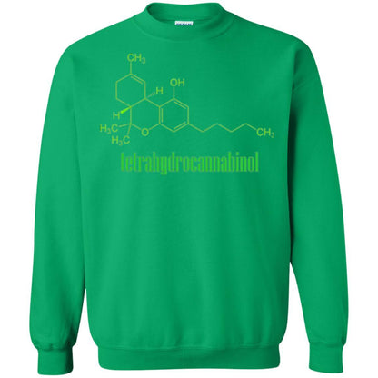 Canabis Molecule T-shirt Tetrahydrocannabinol Thc Irish Green