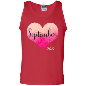 Pregnancy Reveal Announcement Party September 2019 ShirtG220 Gildan 100% Cotton Tank Top
