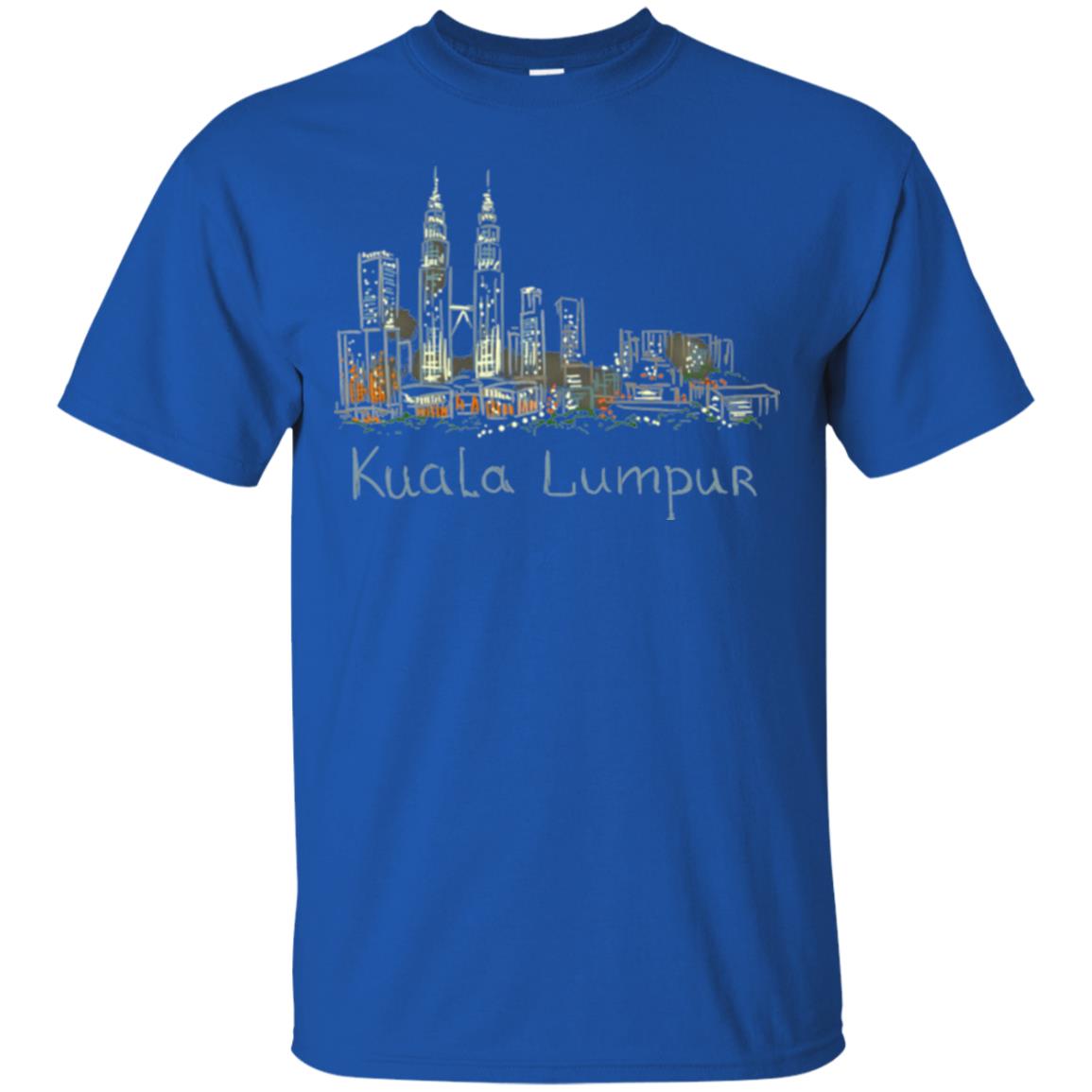 Kuala Lumpur Kl Panorama At Night T-shirt Royal