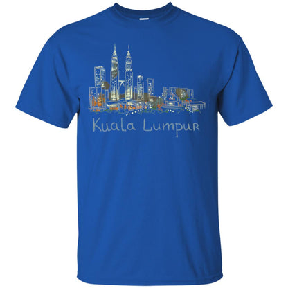 Kuala Lumpur Kl Panorama At Night T-shirt Royal