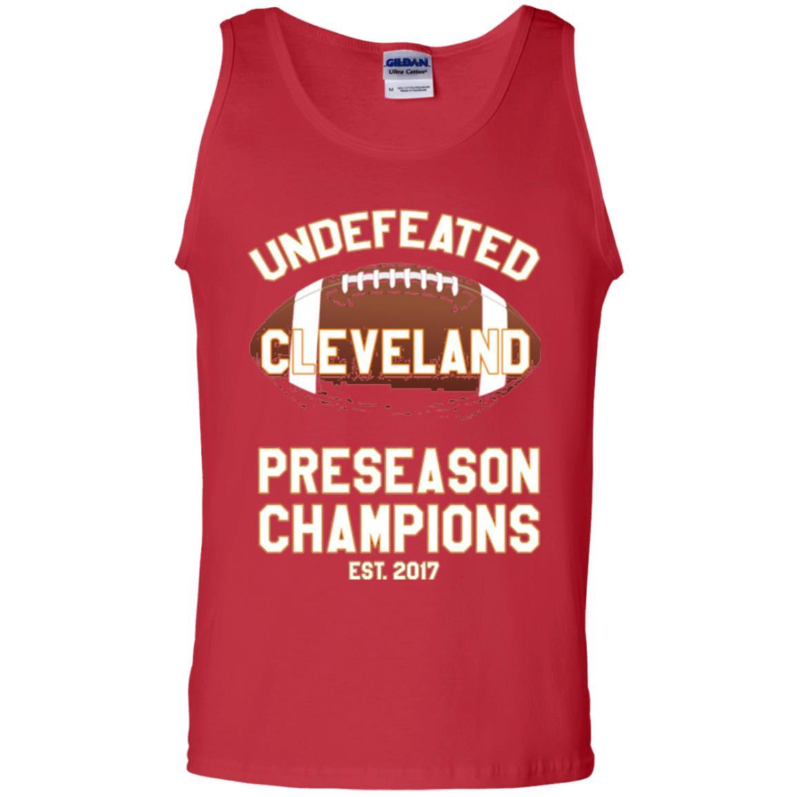 Football T-shirt Cleveland Football Undefeated Preseason Champion Red