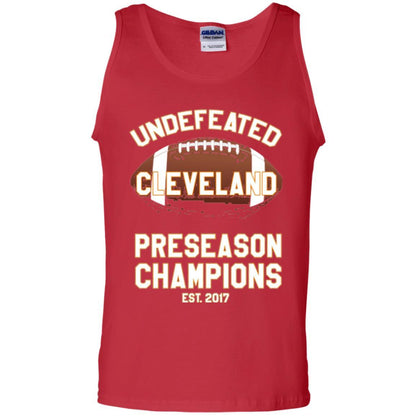 Football T-shirt Cleveland Football Undefeated Preseason Champion Red